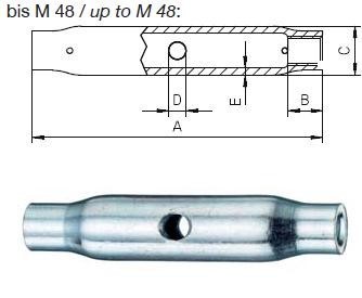 matice M10 ZINEK S235JR pro napínače DIN 1478