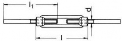napínák M14 ZINEK S235JR rovné konce (přivařovací) DIN 1480