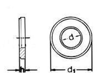 podložka M12 pr. 13x24x3 BÍLÝ ZINEK 300 HV kruhová pro vysokopevnostní konstrukce DIN 6916 / EN 14399