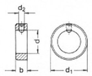 kroužek 55x80x18 BEZ PÚ se stavěcím šroubem DIN 705/553