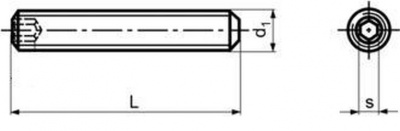 šroub M6x8 A2 NEREZ stavěcí + plochý DIN 913 ISO 4026