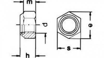 matice M10x1.25 ZINEK /10/ nízká pojistná s PA kroužkem DIN 985