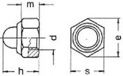 matice M16 ZINEK /6/ pojistná + klobouková DIN 986