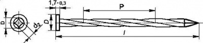 hřebík 3.1x55 Fe/Zn+PVC podložka kroucený