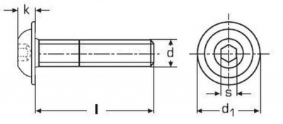 imbus M10x50 ZINEK 10.9 půlkulatá hlava límec ISO 7380-2