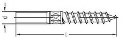 šroub M10x150 A2 NEREZ kombinovaný