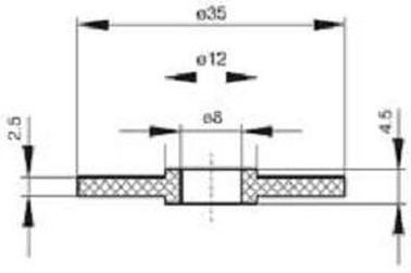 podložka 8x35 PVC gumová těsnící EPDM pro střešní krytinu  V11
