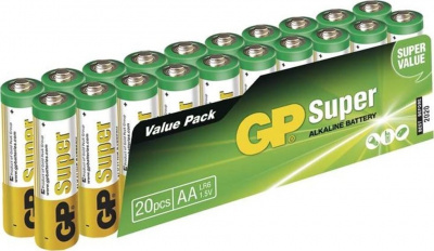 baterie GP SUPER AA Alkalické 1.5.V, blistr (20 ks) B1320L