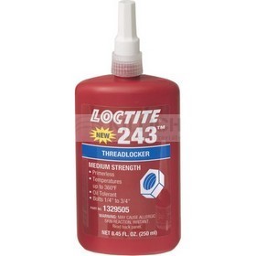lepidlo Loctite 243 250 ml střední na závity (modrá tekutina)