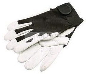 rukavice 11" mechanik nylon-kozí kůže s vycpávkami