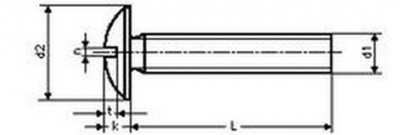 šroub M6x16 ZINEK Becher půlkulatá hlava rovná drážka BN354