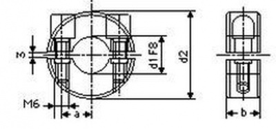 kroužek 30 BEZ PÚ svěrací-dvoudílný s imbus šroubem BN 5208
