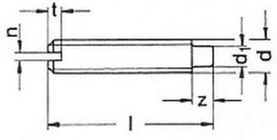šroub M4x16 ČERNĚNÝ 14H stavěcí, drážka + čípek DIN 417