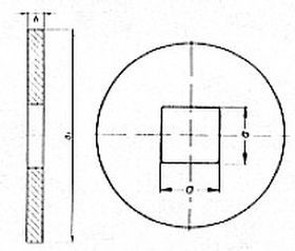 podložka M10 pr. 11x34x3 A2 NEREZ čtyřhranný otvor pro dřevěné konstrukce DIN 440V