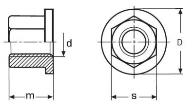 matice M14 ZINEK /10/ s nákružkem DIN 6331