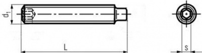 šroub M6x16 ČERNÝ ZINEK 45H stavěcí + čípek DIN 915 ISO 4028