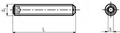 šroub M8x10 ZINEK 45H stavěcí + důlek DIN 916 ISO 4029