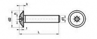 šroub M8x80 ZINEK půlkulatá hlava okrasný DIN 967