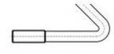 hák střešní M8x120 tvar L BÍLÝ ZINEK + podložka