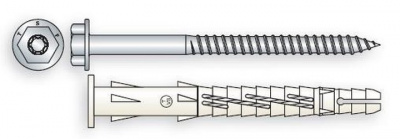 hmoždinka 10x230 plochá hlava, multifunkční, vrut šestihranná hlava s podložkou, torx